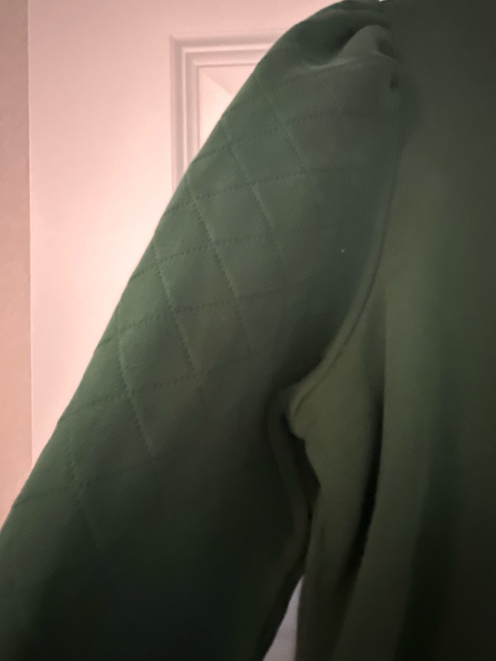 TCEC Forest Green Puff-Sleeve Crewneck Sweater - Picture 2 of 3